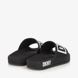 DKNY-Girls Black Sliders | Childrensalon Outlet