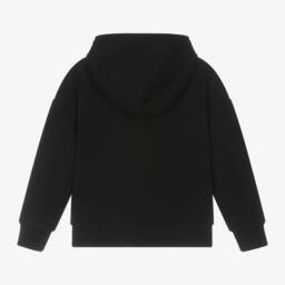DKNY-Girls Black Sparkling Cotton Hoodie | Childrensalon Outlet