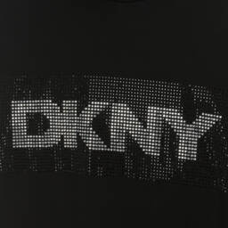 DKNY-Girls Black Sparkling Cotton Hoodie | Childrensalon Outlet