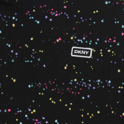 DKNY-Girls Black Starry Hooded Dress | Childrensalon Outlet