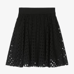 DKNY-Girls Black Tape Midi Skirt | Childrensalon Outlet