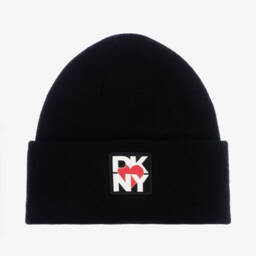 DKNY-Girls Black Viscose Blend Beanie | Childrensalon Outlet