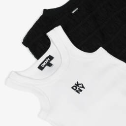 DKNY-Girls Chic Black & White Layered Top | Childrensalon Outlet