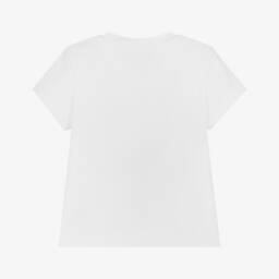 DKNY-Girls Classic White Logo Tee | Childrensalon Outlet