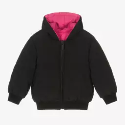 DKNY-Girls Ebony & Fuchsia Dual-Sided Jacket | Childrensalon Outlet