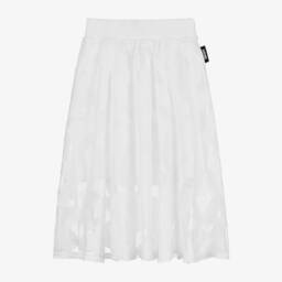 DKNY-Girls Elegant White Lettered Skirt | Childrensalon Outlet