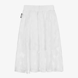 DKNY-Girls Elegant White Lettered Skirt | Childrensalon Outlet