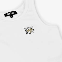 DKNY-Girls Elegant White Midi Dress | Childrensalon Outlet