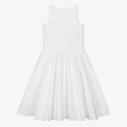 DKNY-Girls Elegant White Midi Dress | Childrensalon Outlet