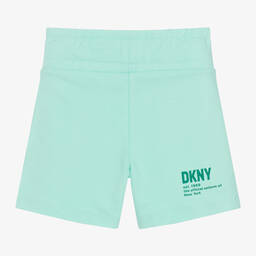 DKNY-Girls Green Cotton Jersey Shorts | Childrensalon Outlet