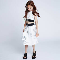 DKNY-Girls Iridescent Logo Sports Top | Childrensalon Outlet