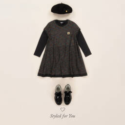 DKNY-Черный органический хлопковый топ для девочек | Childrensalon Outlet