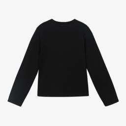 DKNY-Черный органический хлопковый топ для девочек | Childrensalon Outlet