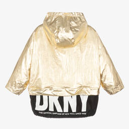 DKNY-Girls Metallic Gold Jacket | Childrensalon Outlet