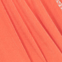 DKNY-Girls Orange Plissé Jersey Midi Skirt | Childrensalon Outlet