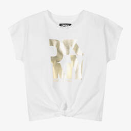 DKNY-Футболка из органического хлопка с узлом для девочек | Childrensalon Outlet