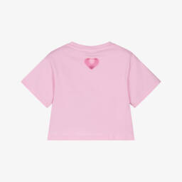 DKNY-Футболка с сердцем NY розовая для девочек | Childrensalon Outlet