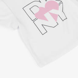 DKNY-Girls Pink & White Logo Tee | Childrensalon Outlet