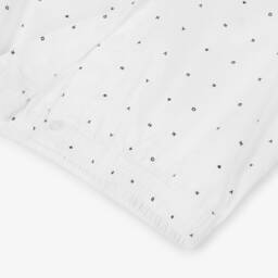 DKNY-بلوزة قطنية نقية مزينة بشعار للبنات | Childrensalon Outlet