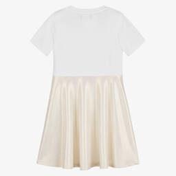 DKNY-Girls Radiant White & Gold Dress | Childrensalon Outlet