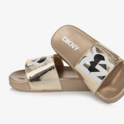 DKNY-Girls Shimmering Emblem Sandals | Childrensalon Outlet