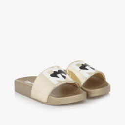 DKNY-Girls Shimmering Emblem Sandals | Childrensalon Outlet