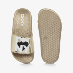 DKNY-Girls Shimmering Emblem Sandals | Childrensalon Outlet