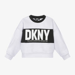 DKNY-Girls Silver Lurex Sweatshirt | Childrensalon Outlet