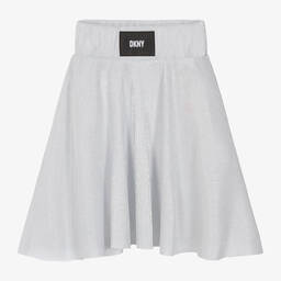DKNY-Girls Silver Plissé Skirt | Childrensalon Outlet