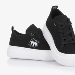 DKNY-Girls Sleek Black Canvas Sneakers | Childrensalon Outlet