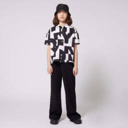 DKNY-Girls Sleek Textured Knit Trousers | Childrensalon Outlet