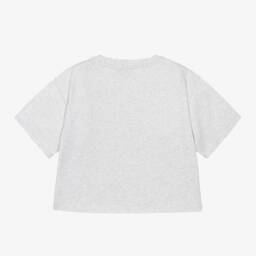 DKNY-Girls Soft Grey Logo Tee | Childrensalon Outlet