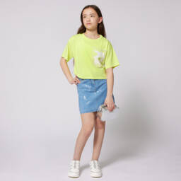 DKNY-Блестящая синяя джинсовая юбка для девочек | Childrensalon Outlet