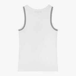 DKNY-Girls Stylish White Tank with Black Accents | Childrensalon Outlet