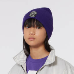 DKNY-Girls Violet Knit Viscose Beanie | Childrensalon Outlet