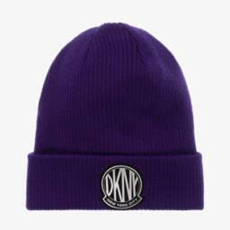 DKNY-Girls Violet Knit Viscose Beanie | Childrensalon Outlet