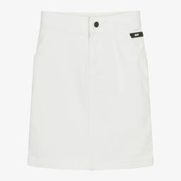 DKNY-Girls White Cotton Denim Skirt | Childrensalon Outlet