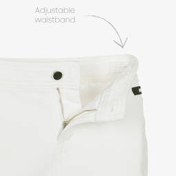 DKNY-Girls White Cotton Denim Skirt | Childrensalon Outlet