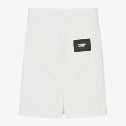 DKNY-Girls White Cotton Denim Skirt | Childrensalon Outlet