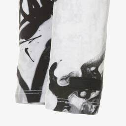 DKNY-Girls White Cotton Graffiti Leggings | Childrensalon Outlet