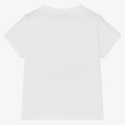 DKNY-Girls White Cotton Logo T-Shirt | Childrensalon Outlet