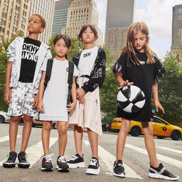 DKNY-Girls White Cotton Logo T-Shirt Dress | Childrensalon Outlet