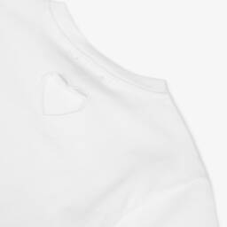 DKNY-Футболка с белым сердцем и логотипом для девочек | Childrensalon Outlet