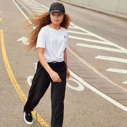 DKNY-Girls White Organic Cotton T-Shirt | Childrensalon Outlet