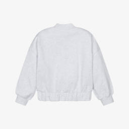 DKNY-Серый хлопковый вязаный бомбер для девочек | Childrensalon Outlet