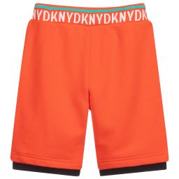DKNY-Оранжевые шорты из хлопкового джерси | Childrensalon Outlet