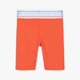 دكني-شورت لرياضة الدراجات ليكرا لون برتقالي للبنات | Childrensalon Outlet