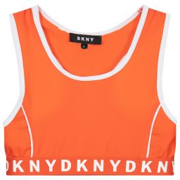 DKNY-Orange Logo Sports Top | Childrensalon Outlet