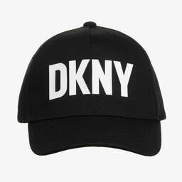 DKNY-Teen Black Cotton Canvas Cap | Childrensalon Outlet