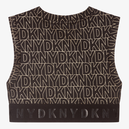 DKNY-Teen Black & Gold Sports Top | Childrensalon Outlet